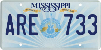MS license plate ARE733