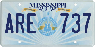 MS license plate ARE737