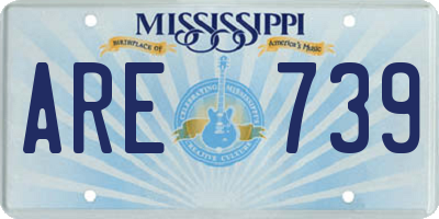 MS license plate ARE739