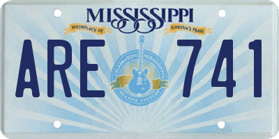 MS license plate ARE741
