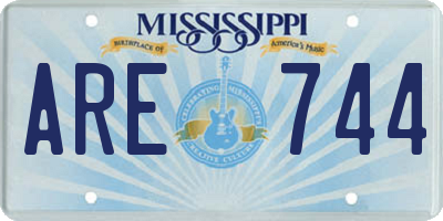 MS license plate ARE744