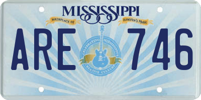 MS license plate ARE746