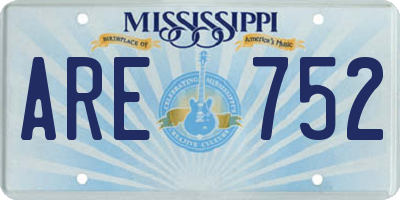 MS license plate ARE752