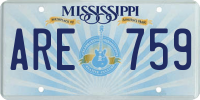 MS license plate ARE759