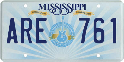 MS license plate ARE761