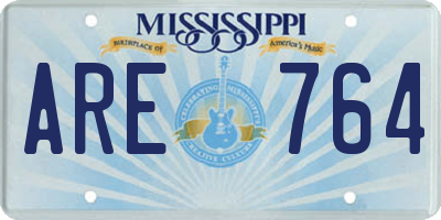 MS license plate ARE764