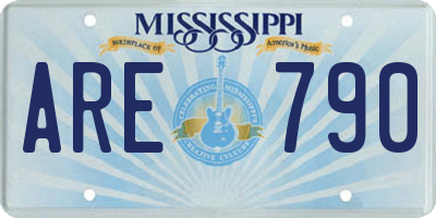 MS license plate ARE790