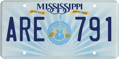 MS license plate ARE791