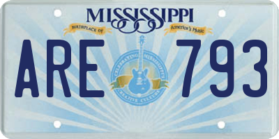 MS license plate ARE793