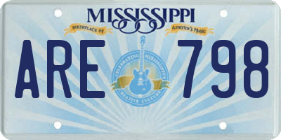 MS license plate ARE798