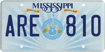 MS license plate ARE810