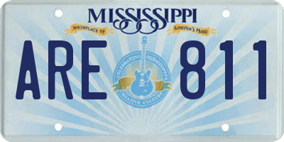 MS license plate ARE811