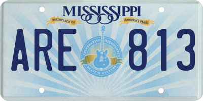 MS license plate ARE813