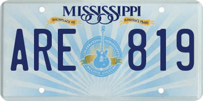 MS license plate ARE819