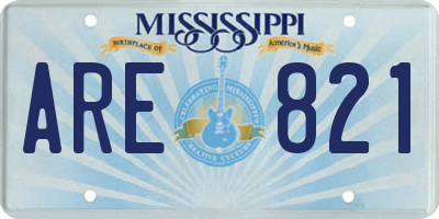MS license plate ARE821