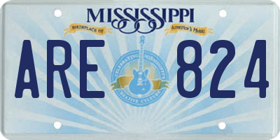 MS license plate ARE824