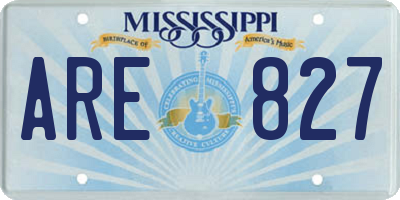 MS license plate ARE827