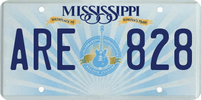 MS license plate ARE828