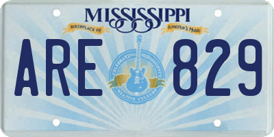 MS license plate ARE829