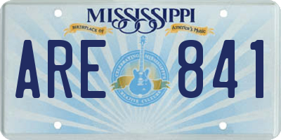 MS license plate ARE841