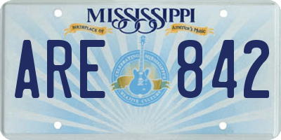 MS license plate ARE842
