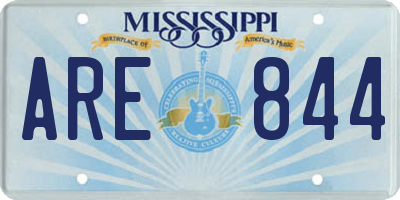 MS license plate ARE844