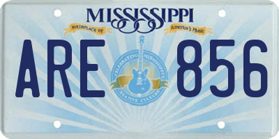 MS license plate ARE856