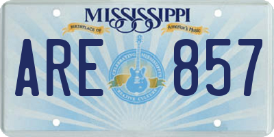 MS license plate ARE857