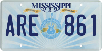 MS license plate ARE861