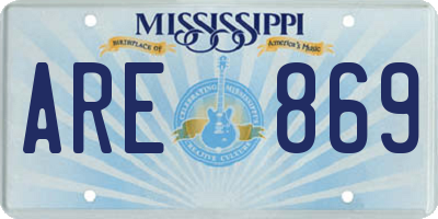 MS license plate ARE869