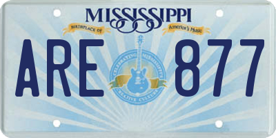 MS license plate ARE877