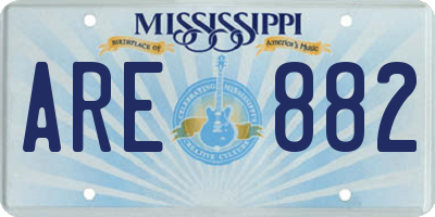 MS license plate ARE882