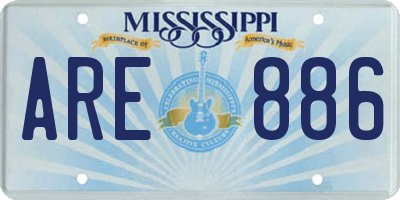 MS license plate ARE886
