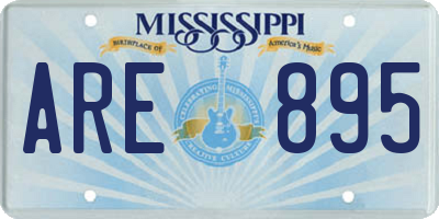 MS license plate ARE895