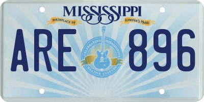 MS license plate ARE896