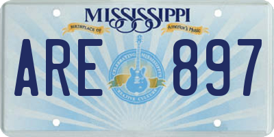 MS license plate ARE897