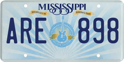 MS license plate ARE898