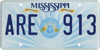 MS license plate ARE913