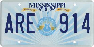 MS license plate ARE914