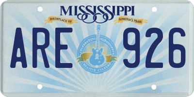 MS license plate ARE926