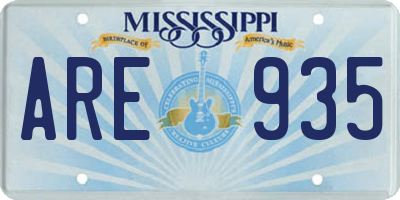 MS license plate ARE935