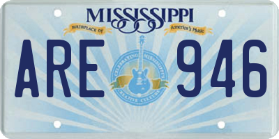 MS license plate ARE946