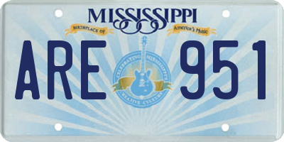 MS license plate ARE951