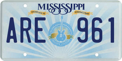 MS license plate ARE961