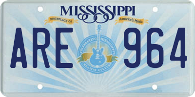 MS license plate ARE964