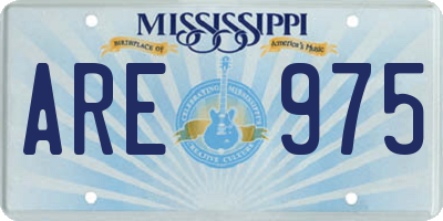 MS license plate ARE975