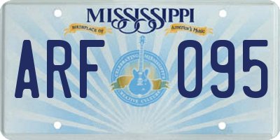 MS license plate ARF095