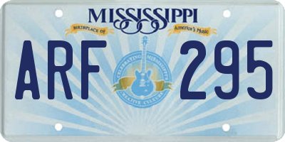 MS license plate ARF295