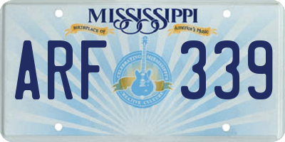 MS license plate ARF339