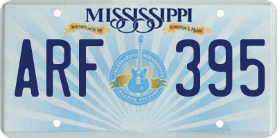 MS license plate ARF395
